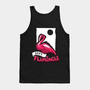 Let's flamingle Shirt funny flamingo gift Tank Top